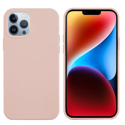 For iPhone 15 Pro Solid Color Silicone Phone Case(Sand Pink) - iPhone 15 Pro Cases by PMC Jewellery | Online Shopping South Africa | PMC Jewellery