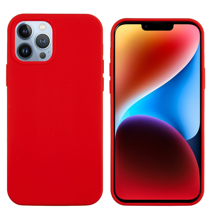 For iPhone 15 Pro Max Solid Color Silicone Phone Case(Red) - iPhone 15 Pro Max Cases by PMC Jewellery | Online Shopping South Africa | PMC Jewellery