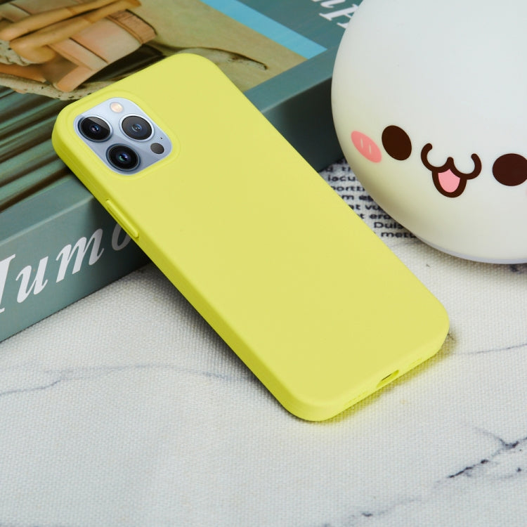 For iPhone 15 Pro Max Solid Color Silicone Phone Case(Lemon Yellow) - iPhone 15 Pro Max Cases by PMC TechLife | Online Shopping South Africa | PMC TechLife
