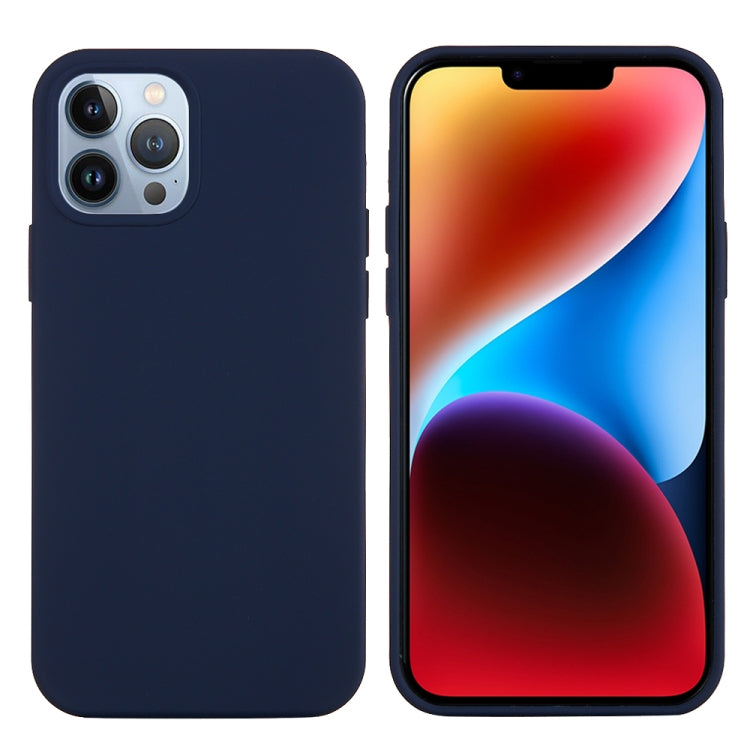 For iPhone 15 Pro Max Solid Color Silicone Phone Case(Midnight Blue) - iPhone 15 Pro Max Cases by PMC TechLife | Online Shopping South Africa | PMC TechLife