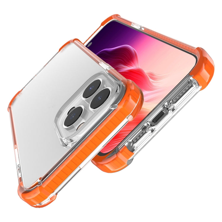 For iPhone 15 Pro Four-corner Shockproof TPU + Acrylic Phone Case(Orange) - iPhone 15 Pro Cases by PMC TechLife | Online Shopping South Africa | PMC TechLife