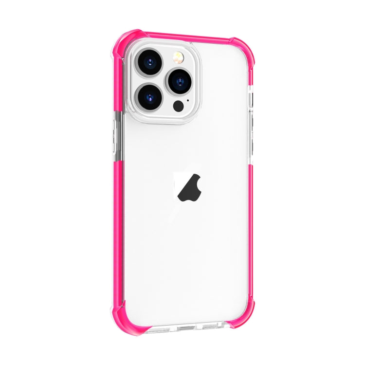 For iPhone 15 Pro Four-corner Shockproof TPU + Acrylic Phone Case(Pink) - iPhone 15 Pro Cases by PMC Jewellery | Online Shopping South Africa | PMC Jewellery