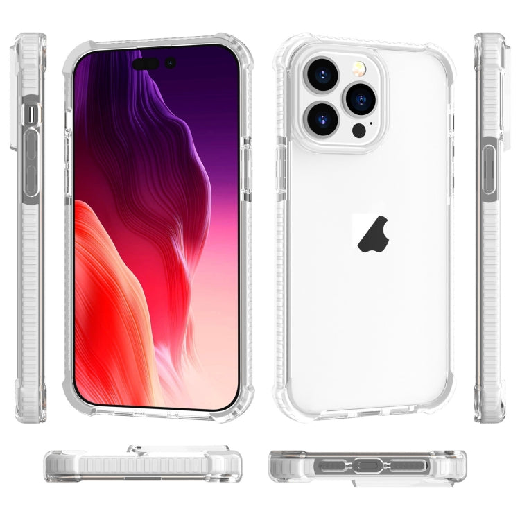 For iPhone 15 Pro Four-corner Shockproof TPU + Acrylic Phone Case(Transparent) - iPhone 15 Pro Cases by PMC TechLife | Online Shopping South Africa | PMC TechLife