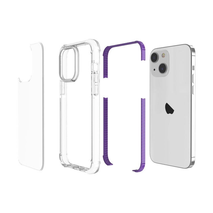 For iPhone 15 Plus Four-corner Shockproof TPU + Acrylic Phone Case(Purple) - iPhone 15 Plus Cases by PMC Jewellery | Online Shopping South Africa | PMC Jewellery