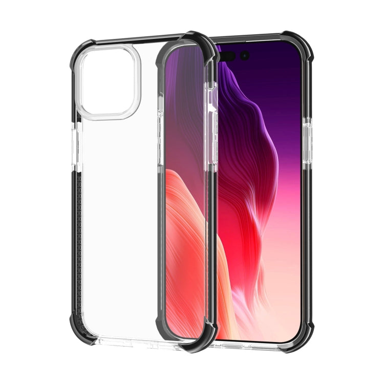 For iPhone 15 Plus Four-corner Shockproof TPU + Acrylic Phone Case(Black + Transparent) - iPhone 15 Plus Cases by PMC TechLife | Online Shopping South Africa | PMC TechLife