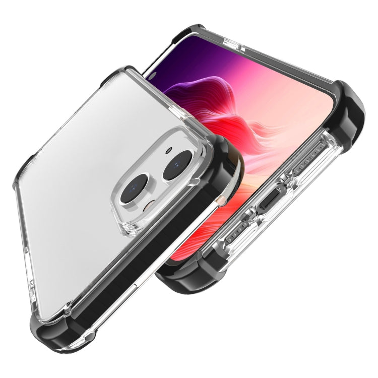 For iPhone 15 Plus Four-corner Shockproof TPU + Acrylic Phone Case(Black + Transparent) - iPhone 15 Plus Cases by PMC TechLife | Online Shopping South Africa | PMC TechLife