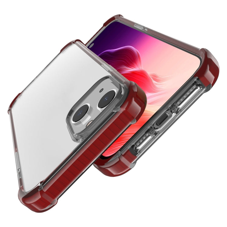 For iPhone 15 Four-corner Shockproof TPU + Acrylic Phone Case(Brown) - iPhone 15 Cases by PMC TechLife | Online Shopping South Africa | PMC TechLife