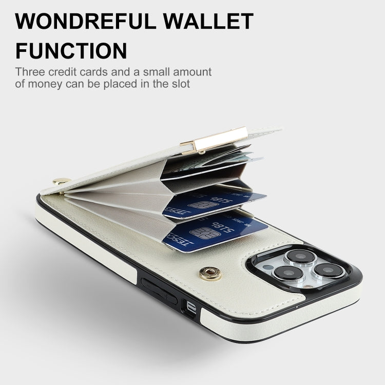 For iPhone 11 Pro Metal Buckle Card Slots Phone Case(White) - free shipping - PMC TechLife - Order now!