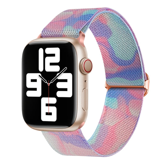 For Apple Watch SE 44mm Painted Pattern Nylon Replacement Watch Band(Water Fluid) - Watch Bands by PMC Jewellery | Online Shopping South Africa | PMC Jewellery