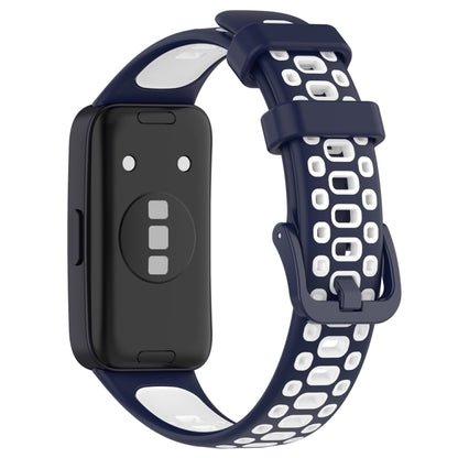 For Huawei Band 8 Two Color Silicone Replacement Watch Band(Midnight Blue White) - Watch Bands by PMC Jewellery | Online Shopping South Africa | PMC Jewellery