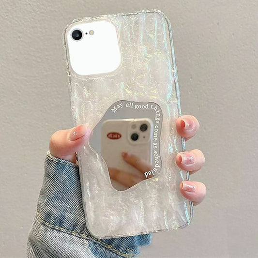 For iPhone SE 2022 /2020 / 8 / 7 Embossed Rock Texture Mirror TPU Phone Case(Translucent) - iPhone SE 2022 / 2020 / 8 / 7 Cases by PMC Jewellery | Online Shopping South Africa | PMC Jewellery