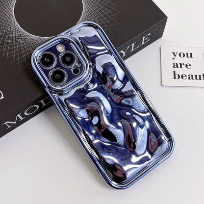 For iPhone 14 Plus Electroplating Meteorite Texture TPU Phone Case(Blue) - iPhone 14 Plus Cases by PMC Jewellery | Online Shopping South Africa | PMC Jewellery