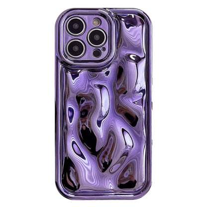 For iPhone 14 Pro Max Electroplating Meteorite Texture TPU Phone Case(Purple) - iPhone 14 Pro Max Cases by PMC Jewellery | Online Shopping South Africa | PMC Jewellery