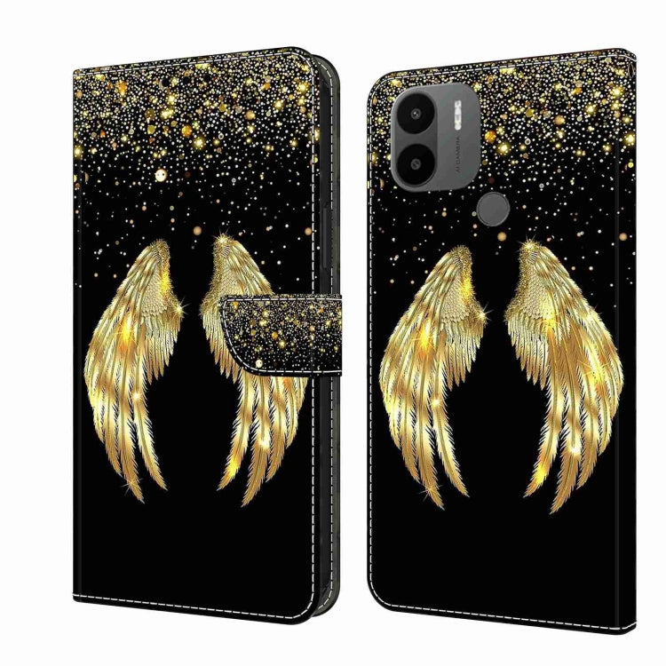 For Xiaomi Redmi A1+ / A2 / A2+ Crystal 3D Shockproof Protective Leather Phone Case(Golden Wings) - free shipping - PMC TechLife - Order now!