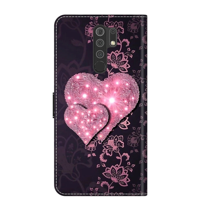For Xiaomi Redmi 9 Crystal 3D Shockproof Protective Leather Phone Case(Lace Love) - free shipping - PMC TechLife - Order now!