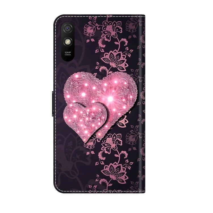 For Xiaomi Redmi 9A Crystal 3D Shockproof Protective Leather Phone Case(Lace Love) - free shipping - PMC TechLife - Order now!