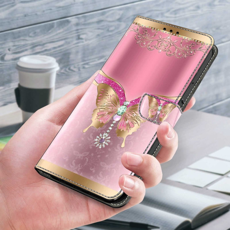 For Xiaomi Redmi 9C Crystal 3D Shockproof Protective Leather Phone Case(Pink Bottom Butterfly) - free shipping - PMC TechLife - Order now!