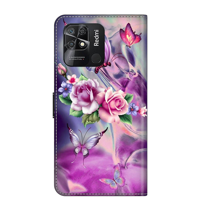 For Xiaomi Redmi 10C Crystal 3D Shockproof Protective Leather Phone Case(Butterfly) - Xiaomi Cases by PMC Jewellery | Online Shopping South Africa | PMC Jewellery