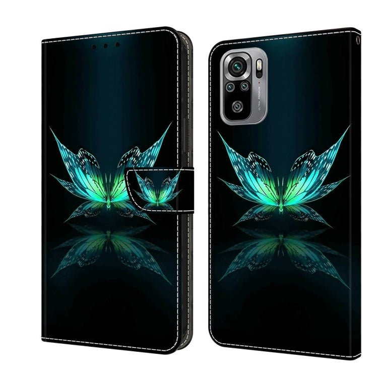 For Xiaomi Redmi Note 10 4G Crystal 3D Shockproof Protective Leather Phone Case(Reflection Dutterfly) - free shipping - PMC TechLife - Order now!