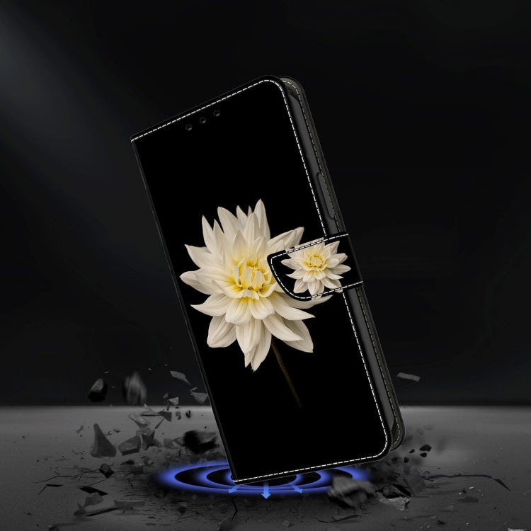 For Xiaomi Redmi Note 10 4G Crystal 3D Shockproof Protective Leather Phone Case(White Flower) - free shipping - PMC TechLife - Order now!