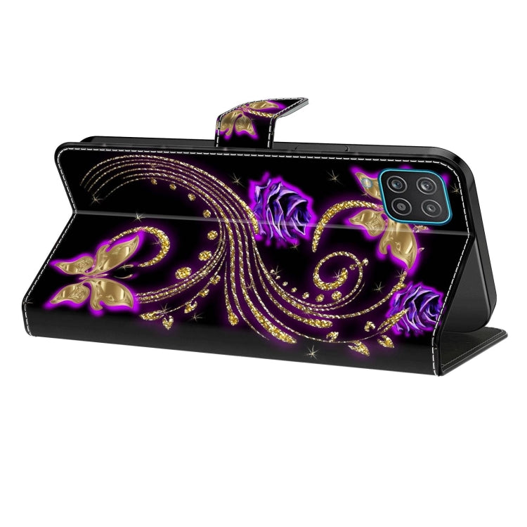 For Xiaomi Redmi Note 10 4G Crystal 3D Shockproof Protective Leather Phone Case(Purple Flower Butterfly) - free shipping - PMC TechLife - Order now!