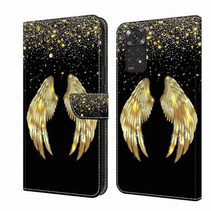 For Xiaomi Redmi Note 11 Global Crystal 3D Shockproof Protective Leather Phone Case(Golden Wings) - Xiaomi Cases by PMC Jewellery | Online Shopping South Africa | PMC Jewellery