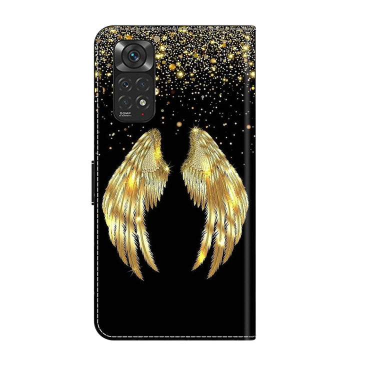 For Xiaomi Redmi Note 11 Global Crystal 3D Shockproof Protective Leather Phone Case(Golden Wings) - Xiaomi Cases by PMC Jewellery | Online Shopping South Africa | PMC Jewellery