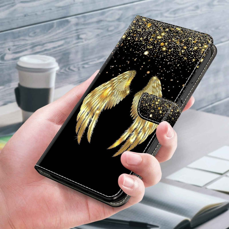 For Xiaomi Redmi Note 12 Pro Global Crystal 3D Shockproof Protective Leather Phone Case(Golden Wings) - Xiaomi Cases by PMC Jewellery | Online Shopping South Africa | PMC Jewellery