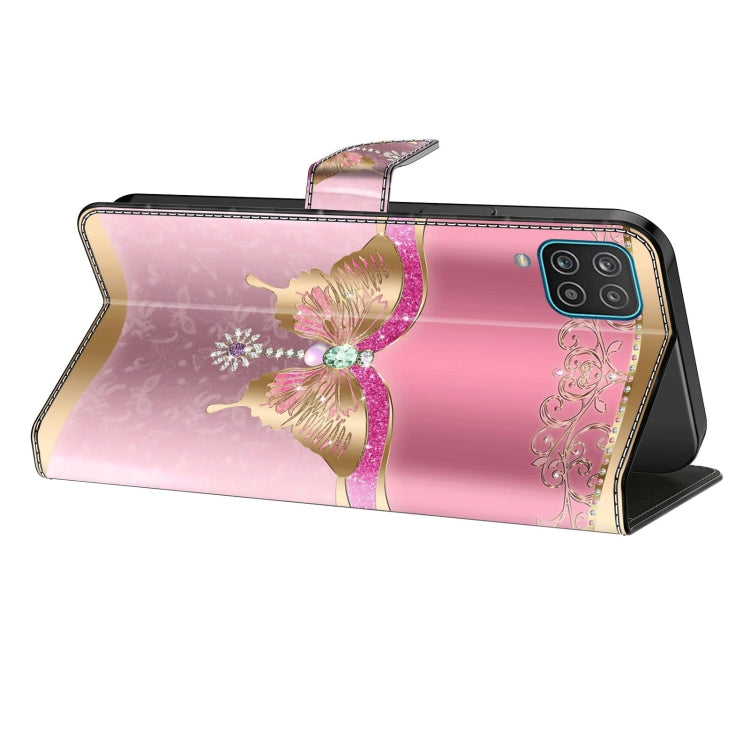 For Xiaomi Redmi Note 12 Pro+ Crystal 3D Shockproof Protective Leather Phone Case(Pink Bottom Butterfly) - free shipping - PMC TechLife - Order now!