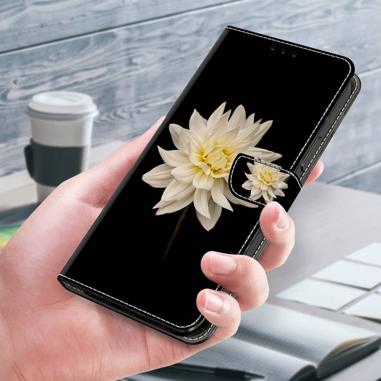 For Xiaomi Redmi Note 12 4G Crystal 3D Shockproof Protective Leather Phone Case(White Flower) - free shipping - PMC TechLife - Order now!