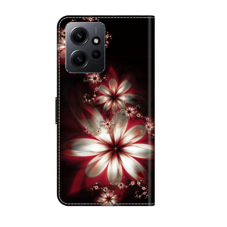 For Xiaomi Redmi Note 12 4G Crystal 3D Shockproof Protective Leather Phone Case(Fantastic Flower) - free shipping - PMC TechLife - Order now!