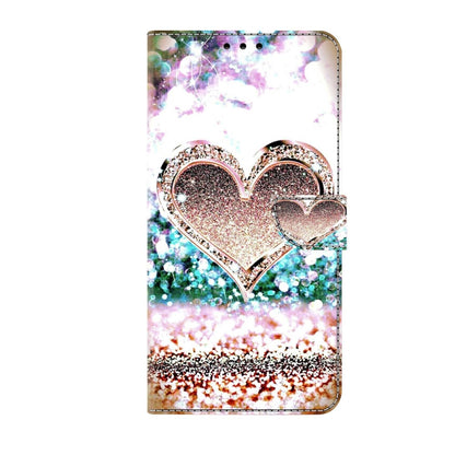 For Xiaomi Redmi Note 12 5G Global / Poco X5 Crystal 3D Shockproof Protective Leather Phone Case(Pink Diamond Heart) - Xiaomi Cases by PMC Jewellery | Online Shopping South Africa | PMC Jewellery