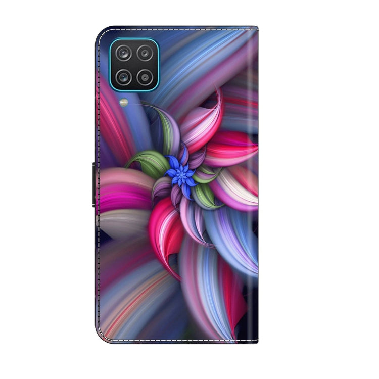 For Samsung Galaxy A12 4G / 5G Crystal 3D Shockproof Protective Leather Phone Case(Colorful Flower) - free shipping - PMC TechLife - Order now!