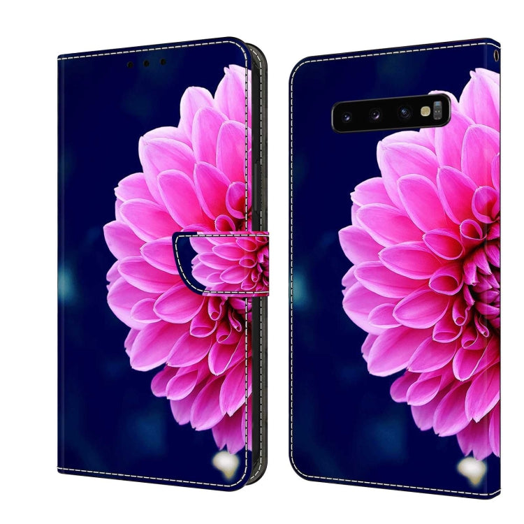 For Samsung Galaxy S10+ Crystal 3D Shockproof Protective Leather Phone Case(Pink Petals) - free shipping - PMC TechLife - Order now!