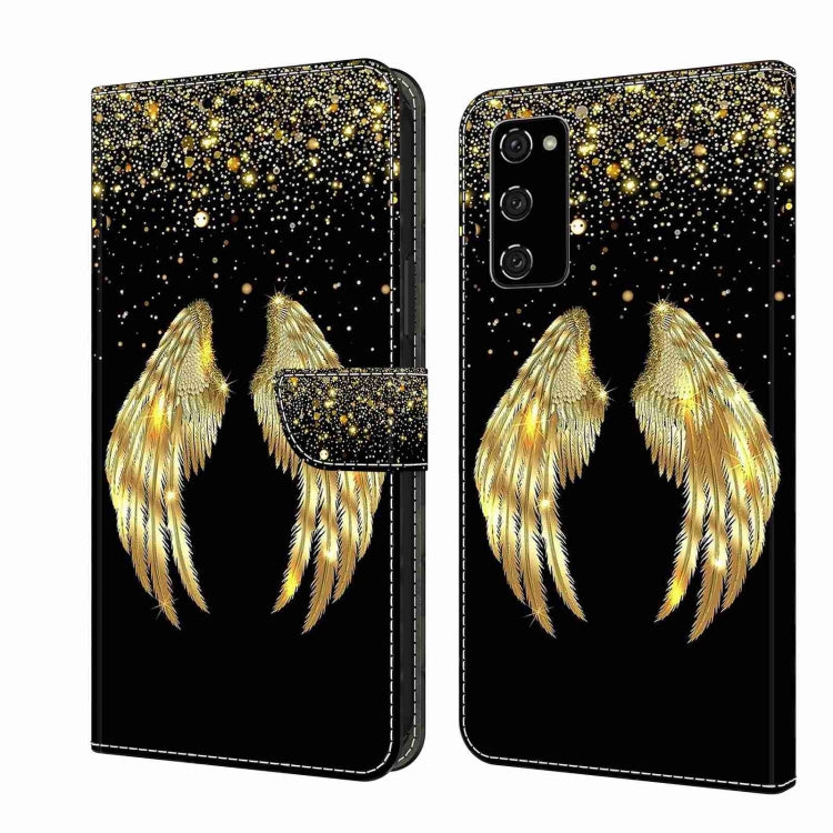 For Samsung Galaxy S20 FE Crystal 3D Shockproof Protective Leather Phone Case(Golden Wings) - free shipping - PMC TechLife - Order now!