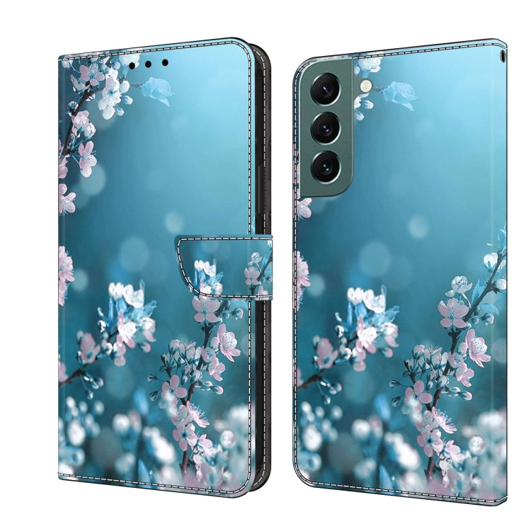 For Samsung Galaxy S22+ Crystal 3D Shockproof Protective Leather Phone Case(Plum Flower) - free shipping - PMC TechLife - Order now!