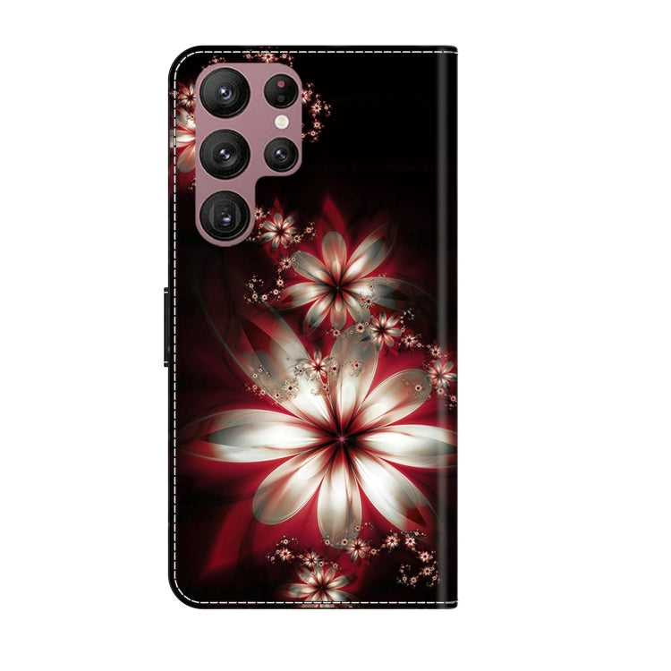 For Samsung Galaxy S22 Ultra Crystal 3D Shockproof Protective Leather Phone Case(Fantastic Flower) - free shipping - PMC TechLife - Order now!