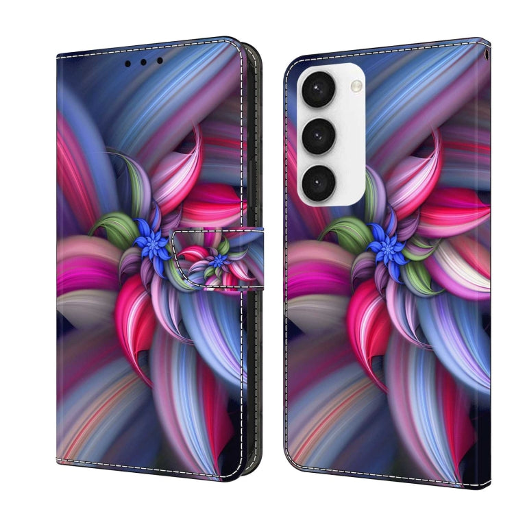 For Samsung Galaxy S23 Crystal 3D Shockproof Protective Leather Phone Case(Colorful Flower) - free shipping - PMC TechLife - Order now!
