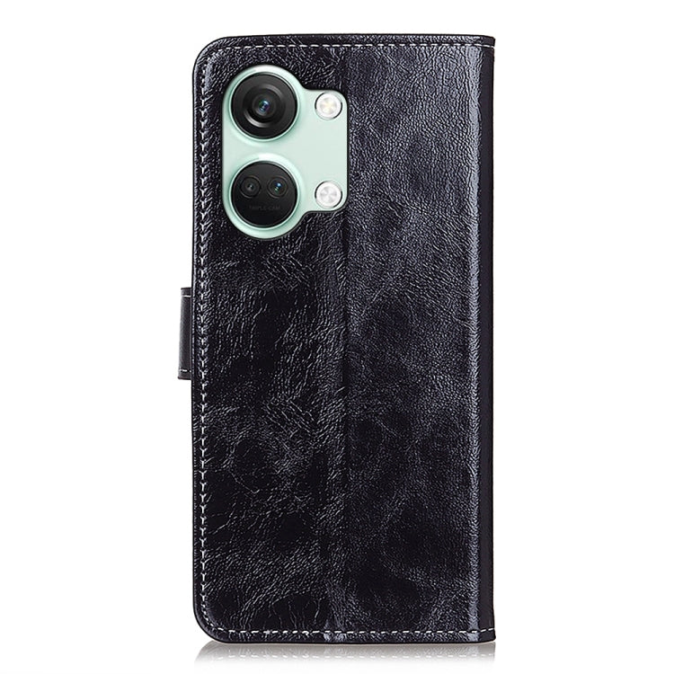 For OnePlus Nord 3 / Ace 2V Retro Crazy Horse Texture Horizontal Flip Leather Phone Case(Black) - OnePlus Cases by PMC Jewellery | Online Shopping South Africa | PMC Jewellery