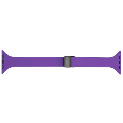 For Apple Watch 8 41mm Magnetic Buckle Slim Silicone Watch Band(Dark Purple) - Watch Bands by PMC Jewellery | Online Shopping South Africa | PMC Jewellery