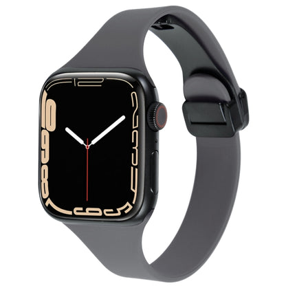 For Apple Watch SE 2022 40mm Magnetic Buckle Slim Silicone Watch Band(Starry Grey) - Watch Bands by PMC Jewellery | Online Shopping South Africa | PMC Jewellery