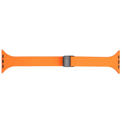 For Apple Watch SE 2022 40mm Magnetic Buckle Slim Silicone Watch Band(Orange) - Watch Bands by PMC Jewellery | Online Shopping South Africa | PMC Jewellery