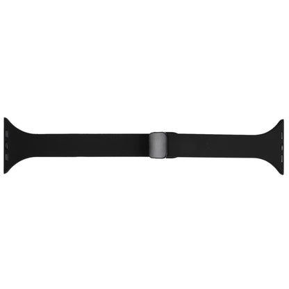 For Apple Watch SE 2022 40mm Magnetic Buckle Slim Silicone Watch Band(Black) - Watch Bands by PMC Jewellery | Online Shopping South Africa | PMC Jewellery