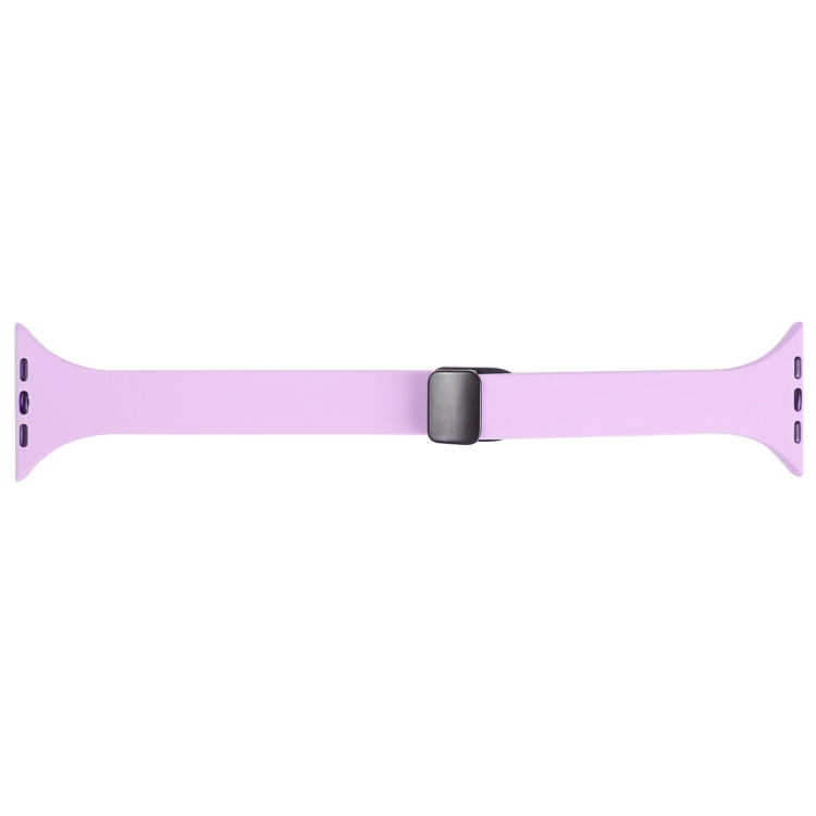 For Apple Watch 7 41mm Magnetic Buckle Slim Silicone Watch Band(Lavender) - Watch Bands by PMC Jewellery | Online Shopping South Africa | PMC Jewellery