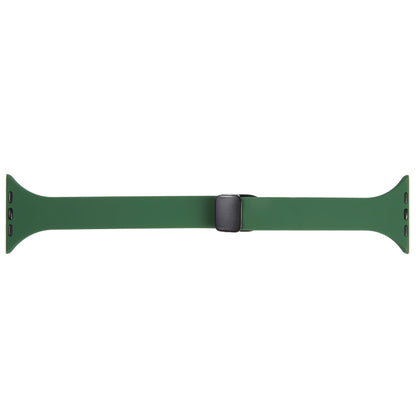 For Apple Watch 7 45mm Magnetic Buckle Slim Silicone Watch Band(Alfalfa Grass) - Watch Bands by PMC Jewellery | Online Shopping South Africa | PMC Jewellery