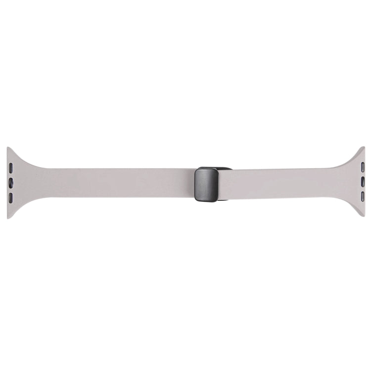 For Apple Watch 6 44mm Magnetic Buckle Slim Silicone Watch Band(Rock Grey) - Watch Bands by PMC Jewellery | Online Shopping South Africa | PMC Jewellery