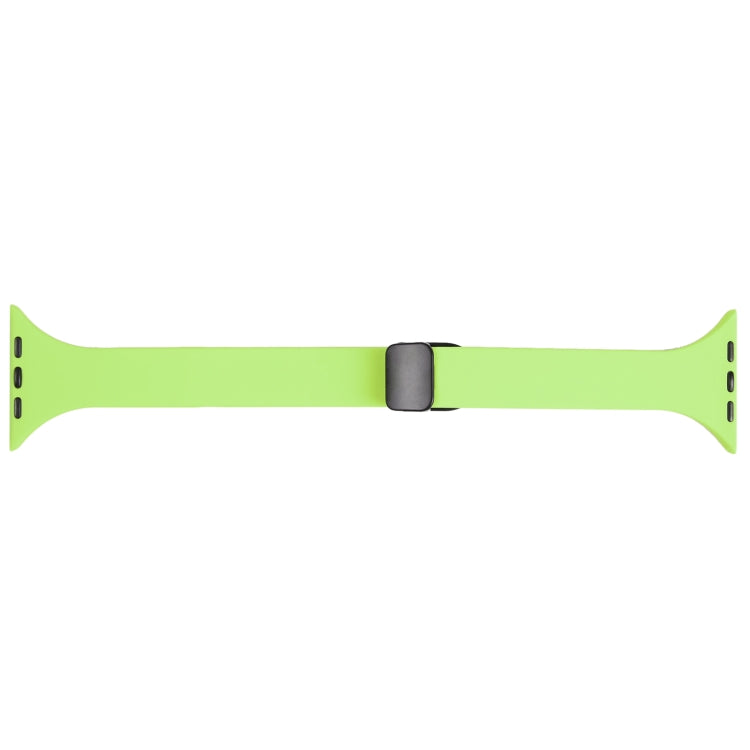 For Apple Watch 4 44mm Magnetic Buckle Slim Silicone Watch Band(Green) - Watch Bands by PMC Jewellery | Online Shopping South Africa | PMC Jewellery