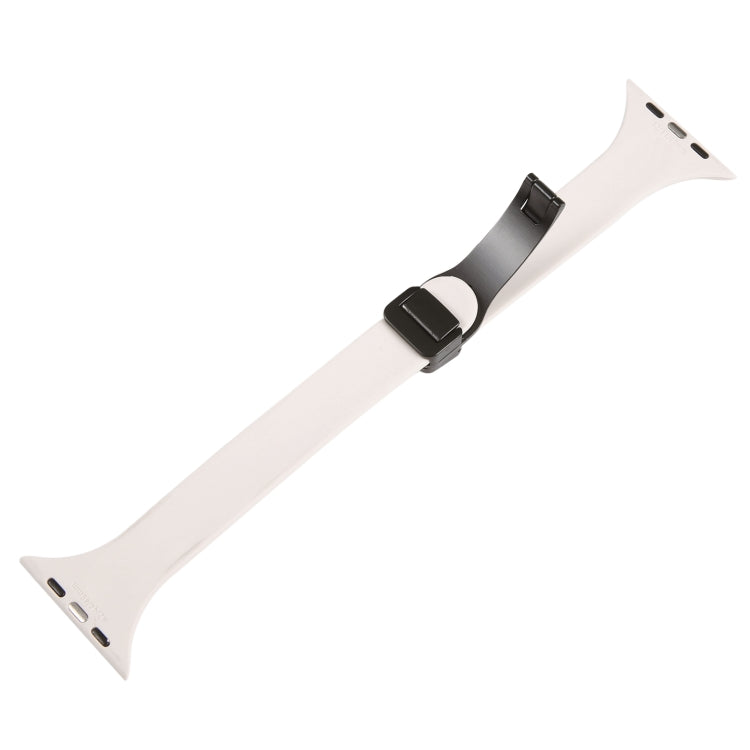 For Apple Watch 2 38mm Magnetic Buckle Slim Silicone Watch Band(Starlight) - Watch Bands by PMC TechLife | Online Shopping South Africa | PMC TechLife
