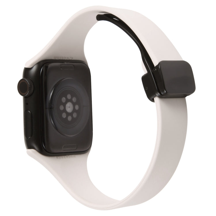 For Apple Watch 2 38mm Magnetic Buckle Slim Silicone Watch Band(Starlight) - Watch Bands by PMC TechLife | Online Shopping South Africa | PMC TechLife