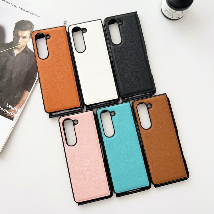 For Samsung Galaxy Z Fold5 Litchi Texture PC +TPU Shockproof Phone Case(Pink) - free shipping - PMC TechLife - Order now!